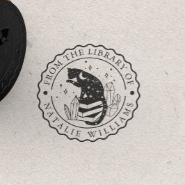 Carimbo De Borracha Cristal Cat Star Pencil Moon da Biblioteca de