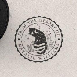 Carimbo De Borracha Cristal Cat Star Pencil Moon da Biblioteca de