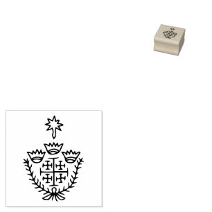 Carimbo De Borracha Cruz de Jerusalém selo de tatuagem de peregrinação
