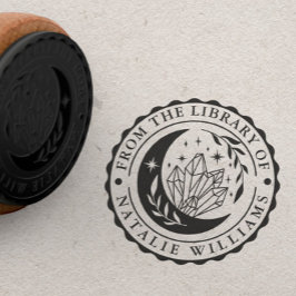 Carimbo De Borracha Crystal Moon da Biblioteca de