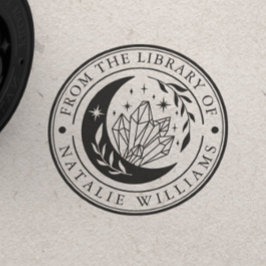 Carimbo De Borracha Crystal Moon da Biblioteca de