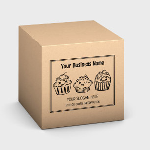 Carimbo De Borracha Cupcake Engraçado, Fazendo Negócios Personalizados