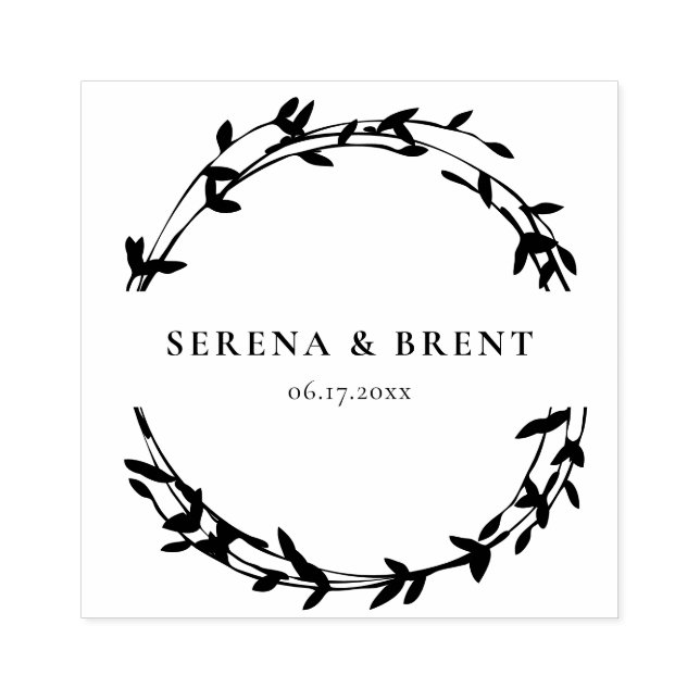 Carimbo De Borracha Curva simples moderna Salve a data (Impressão)