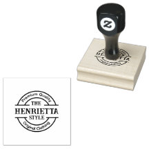 Custom Boutique Style Round Logo Rubber Stamp