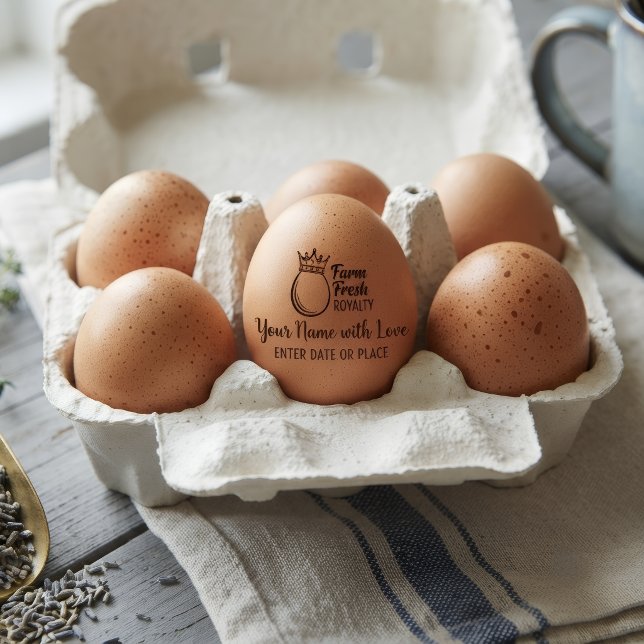 Carimbo De Borracha Custom Egg Carton Stamp – Personalized Farm Logo  (Criador carregado)
