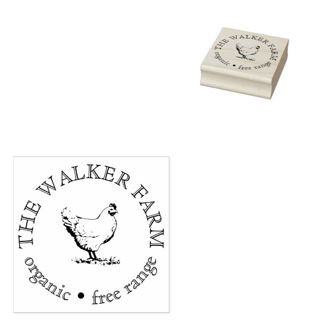 Carimbo De Borracha Custom Farm Business Promotional Logo  (Carimbado)