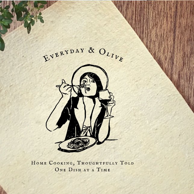 Carimbo De Borracha Custom Food Blogger Branding Rubber Stamp (Criador carregado)