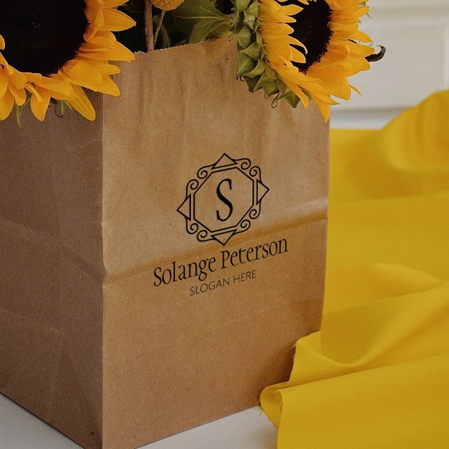 Carimbo De Borracha Custom Monogram, Small Business Large  (Criador carregado)