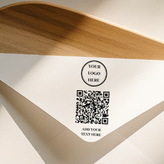 Carimbo De Borracha Custom QR Code & Business Logo Rubber Stamp