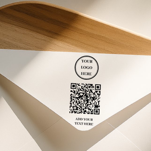 Carimbo De Borracha Custom QR Code & Business Logo Rubber Stamp (Criador carregado)