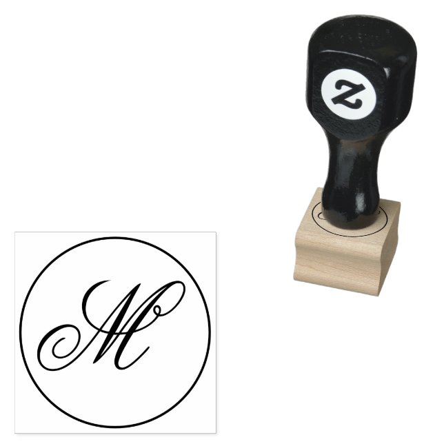 Carimbo De Borracha Customizable Personalized Monogram Wooden (Carimbado)