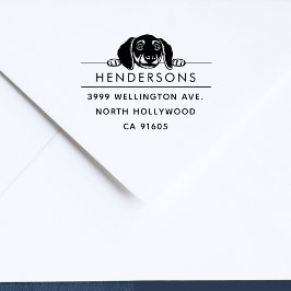 Carimbo De Borracha Cute Dog Custom Modern Family Return Address