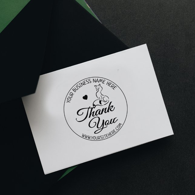 Carimbo De Borracha Cute Fox Custom Business Thank You  (Criador carregado)