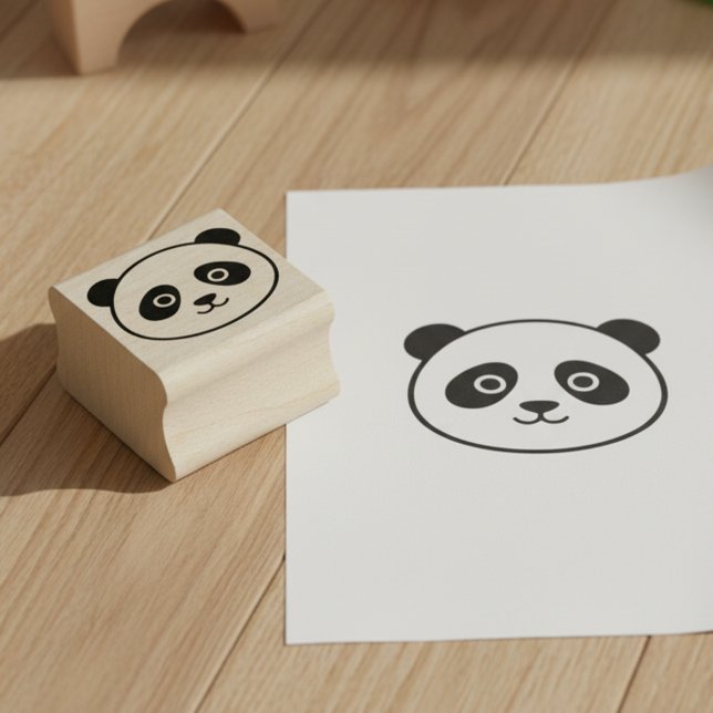 Carimbo De Borracha Cute Panda Mini Stamp (Cute panda mini stamp.)