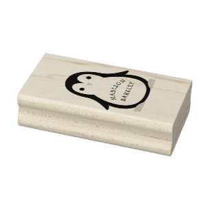 Carimbo De Borracha Cute pinguim infantil