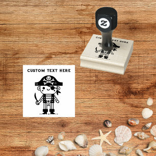 Carimbo De Borracha Cute Pirate Kids