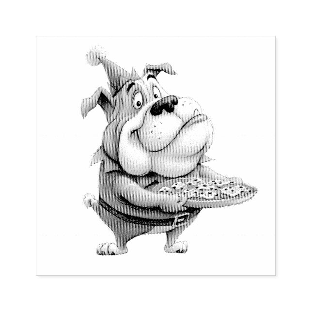 Carimbo De Borracha Cute Puppy Christmas Cookies (Impressão)