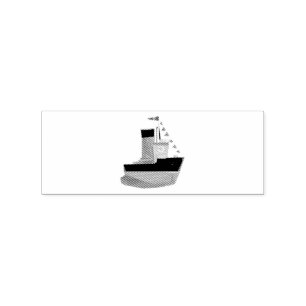Carimbo De Borracha Cute Tiny Tugboat Thunder-Cove