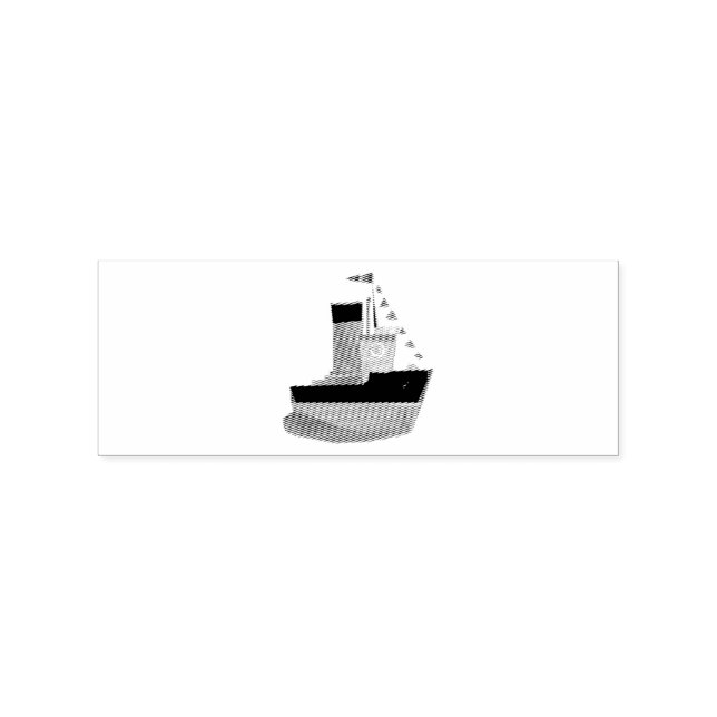 Carimbo De Borracha Cute Tiny Tugboat Thunder-Cove (Impressão)