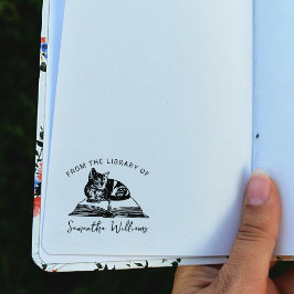 Carimbo De Borracha Da Biblioteca de, Livro de Gatos Bonitos