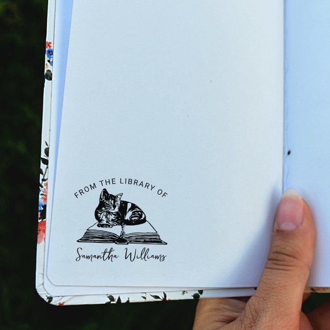 Carimbo De Borracha Da Biblioteca de, Livro de Gatos Bonitos (Criador carregado)