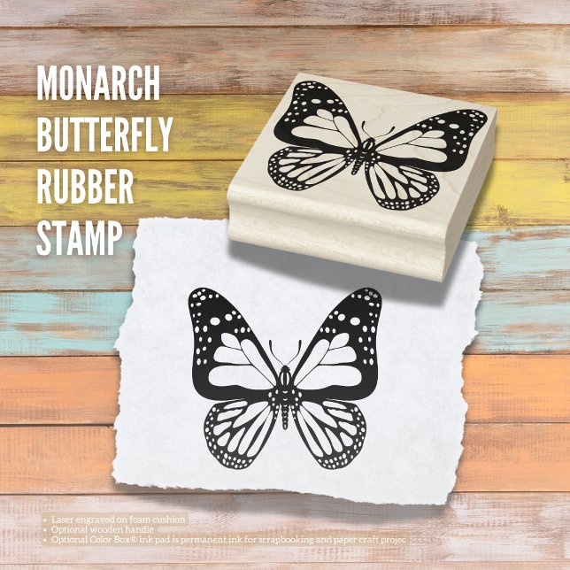 Carimbo de borracha da borboleta Monarca (The Butterfly Studio
Monarch Butterfly Rubber Stamp)