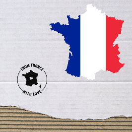 Carimbo De Borracha Da França com amor