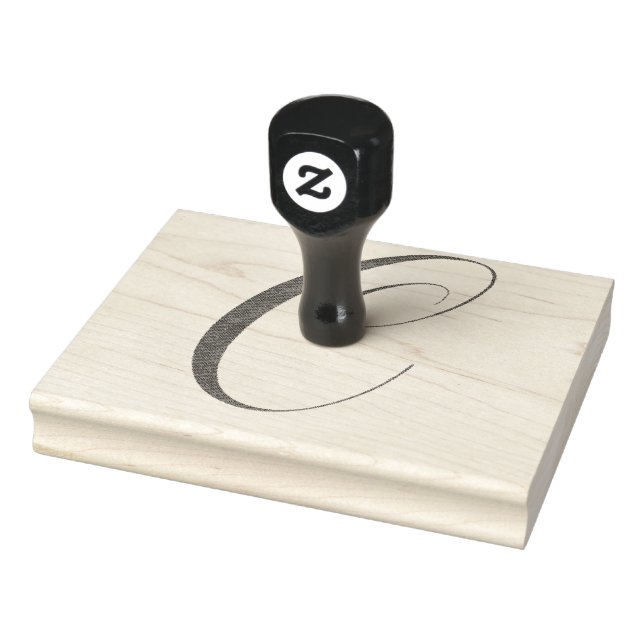 Carimbo de borracha da letra C. (Carimbo)