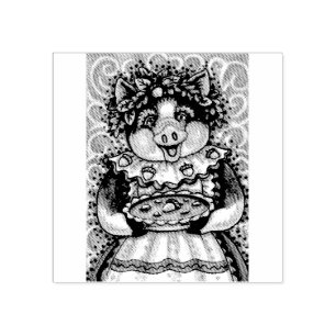 CARIMBO DE BORRACHA DA PIG DA MÃE