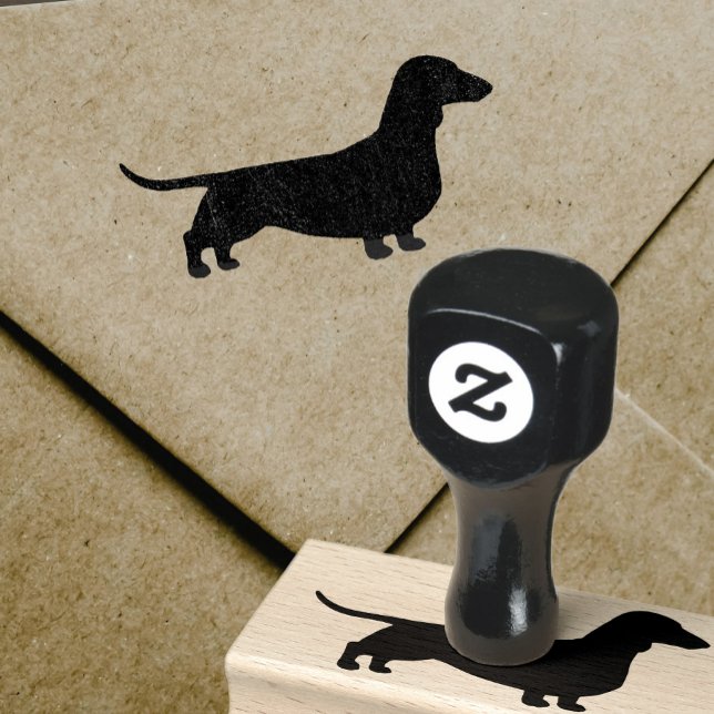 Carimbo De Borracha Dachshund Silhouette | Cachorro-Sabor Revestido Su (Criador carregado)