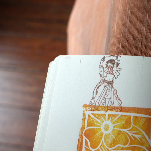 Carimbo De Borracha Dançarina Rosa Belly (Criador carregado)