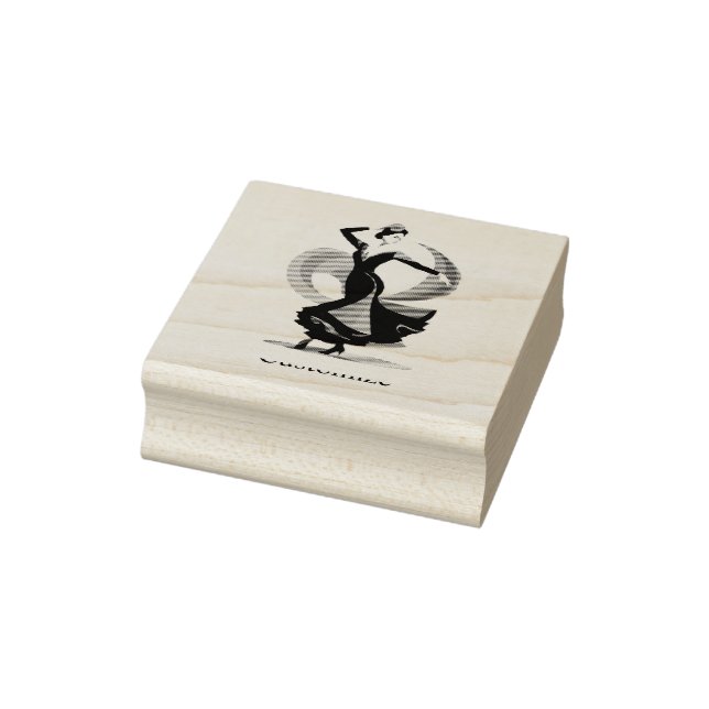 Carimbo De Borracha Dançarino de Flamenco Thunder_Cove (Carimbo)