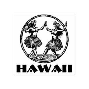 Carimbo de Borracha das Raparigas de Hula Havaiana
