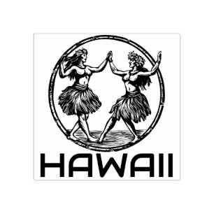 Carimbo de Borracha das Raparigas de Hula Havaiana