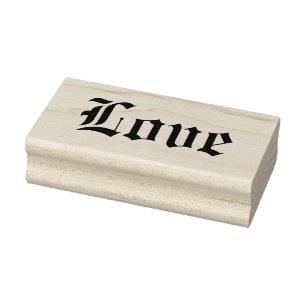 Carimbo de borracha de 1"x2,5" / antigo inglês