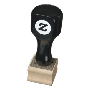 Carimbo de Borracha de 1" x 1" personalizado, Cor