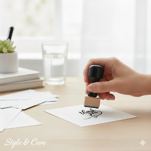 Carimbo de Borracha de Agradecimento Artístico Tam