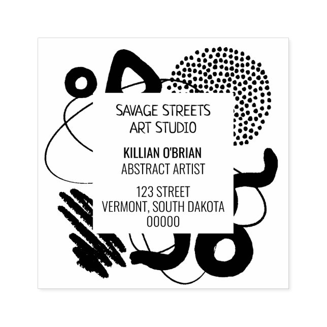 Carimbo de Borracha de Aparição de Marca do abstra (Impressão)