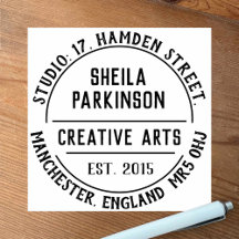 Carimbo de borracha de artista criativo