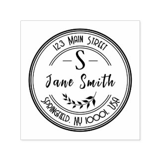 Carimbo de Borracha de Autocolante de Endereço de 