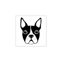 Carimbo de borracha de Boston terrier
