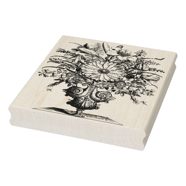 Carimbo de borracha de Buquê de Flor francês (Carimbo)