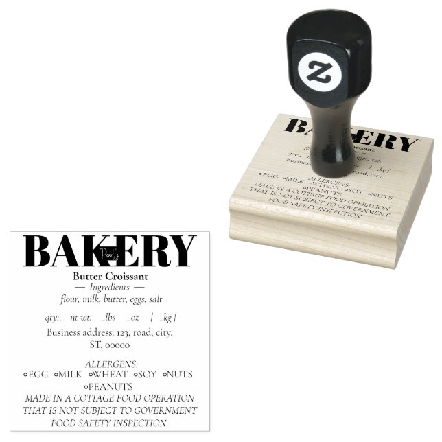 Carimbo de borracha de Comida de algodão simples (Carimbado)