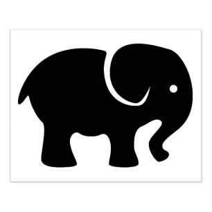 Carimbo de Borracha de Elefante para Bebês Grande