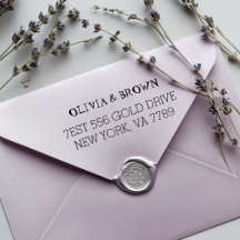 Carimbo de Borracha de Endereço de Devolução Perso