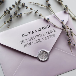 Carimbo de Borracha de Endereço de Devolução Perso