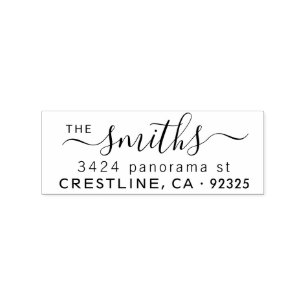 Carimbo de borracha de endereço de retorno