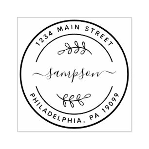 Carimbo de Borracha de Endereço de Retorno Persona