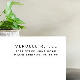 Carimbo de Borracha de Endereço Moderno Personaliz