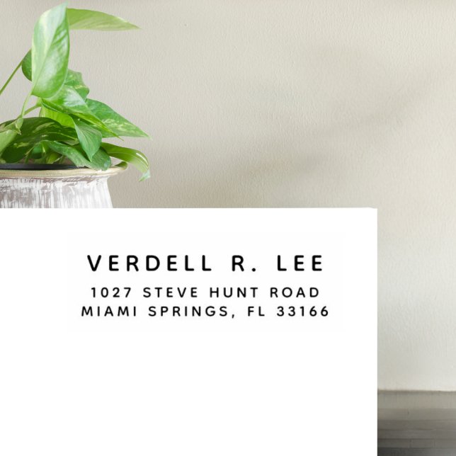 Carimbo de Borracha de Endereço Moderno Personaliz (Criador carregado)